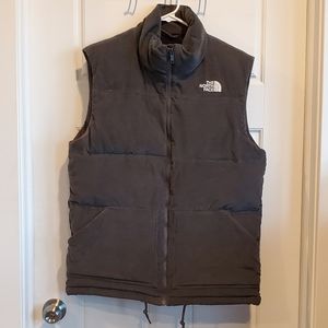 The North Face Grey Corduroy Puffer Vest Sz Small